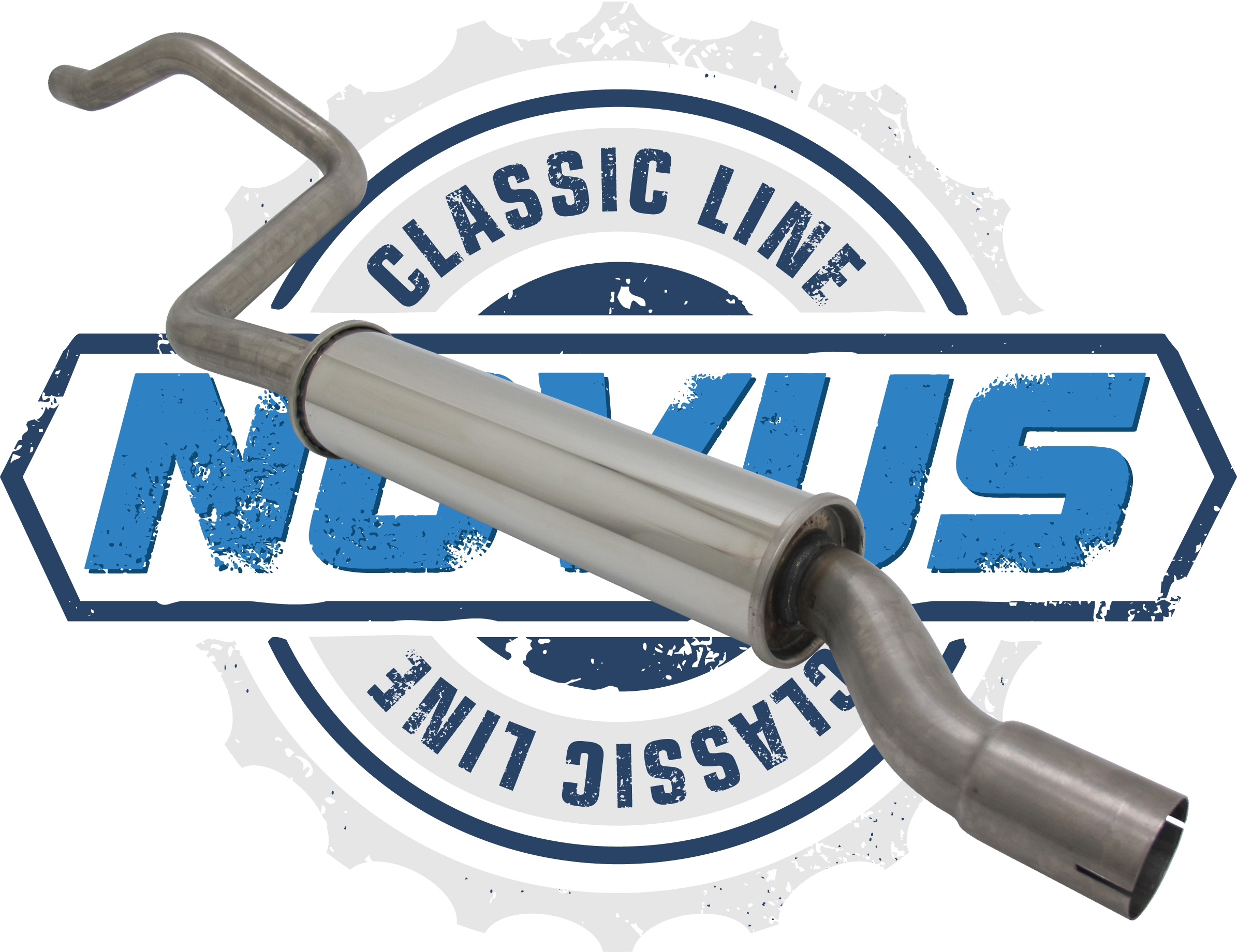 Novus Classic Line Edelstahl Mittelschalldämpfer für Golf 2 1.8